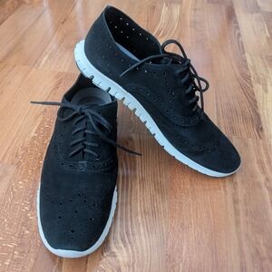 Cole Haan Zerogrand Black Perforated Lace-Up Women's Sneakers